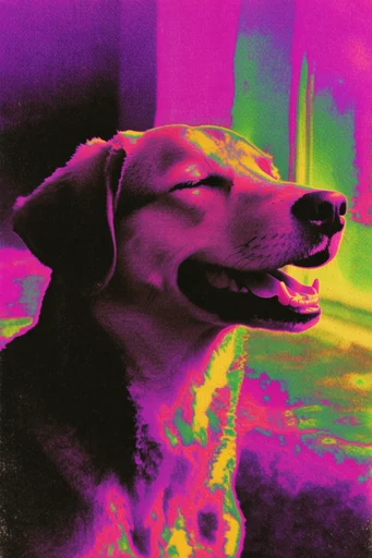 Acidic Cyber-Zine Punk style reference image — distorted digital graphics