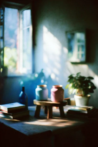 Cinematic Twilight Impressionism style reference image — heavy bokeh blur