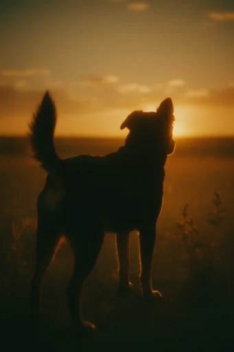 Luminous Amber Silhouette style reference image — minimalist composition