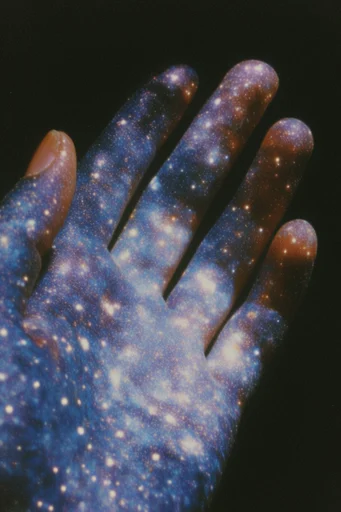 Ethereal Celestial Portraits style reference image — nebula light glow