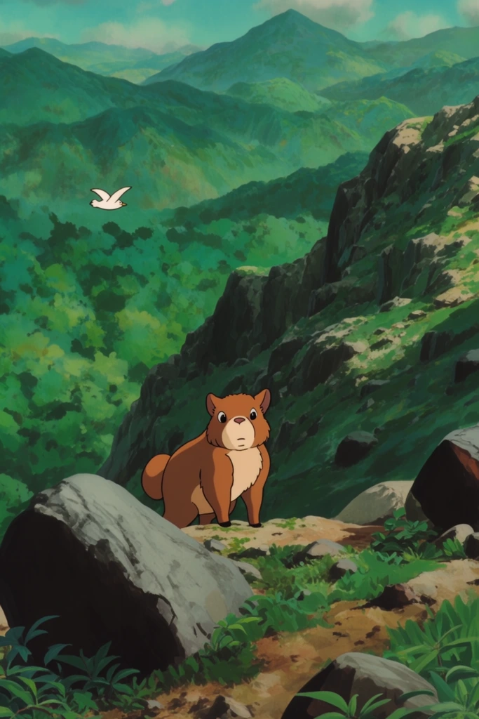 Nostalgic Forest Anime style AI image example 2