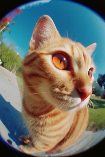Sun-Drenched Fisheye Nostalgia style reference image — chromatic aberration