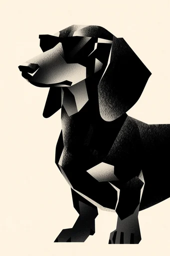 Monochrome Avant-Garde Noir style reference image — sharp silhouettes