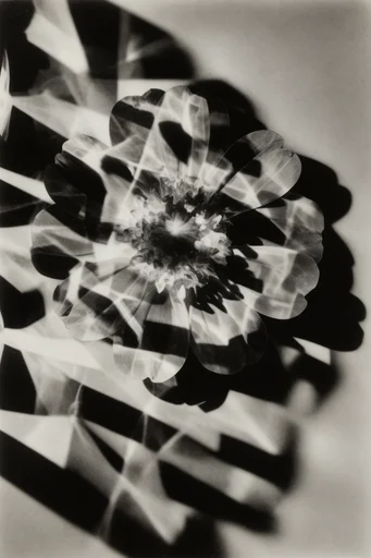 Avant-Garde Noir Photogram style reference image — high-contrast monochrome