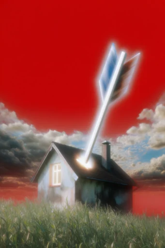 Crimson Tactile Surrealism style reference image — lo-fi digital aesthetic