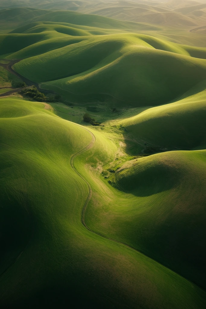 Sculptural Verdant Landscapes style AI image example 2
