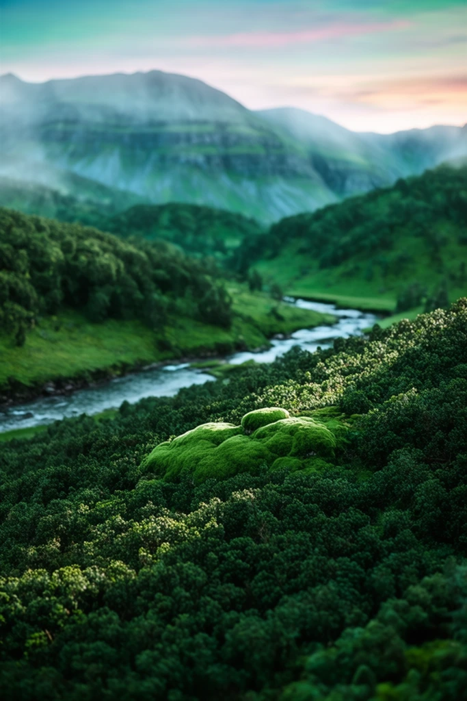 Emerald Macro Wilderness style AI image example 2