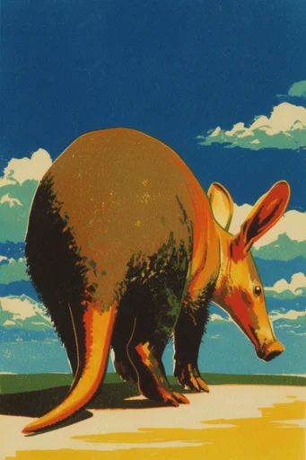 Graphic Serigraph Nostalgia style reference image — high contrast color fields