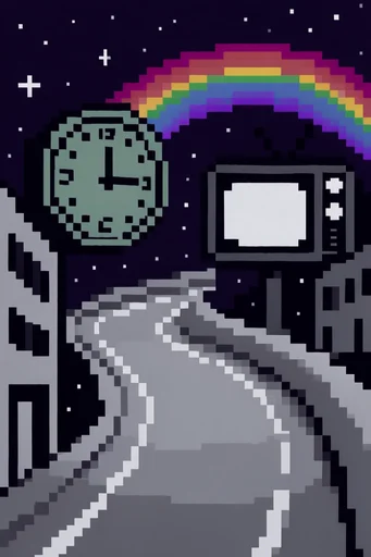 Nostalgic Cosmic Pixelism style reference image — pixel art