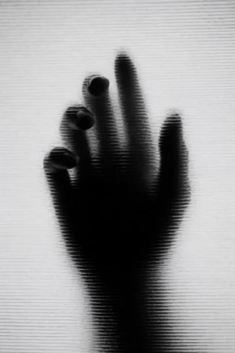 Monochrome Geometric Abstraction style reference image — stark silhouette