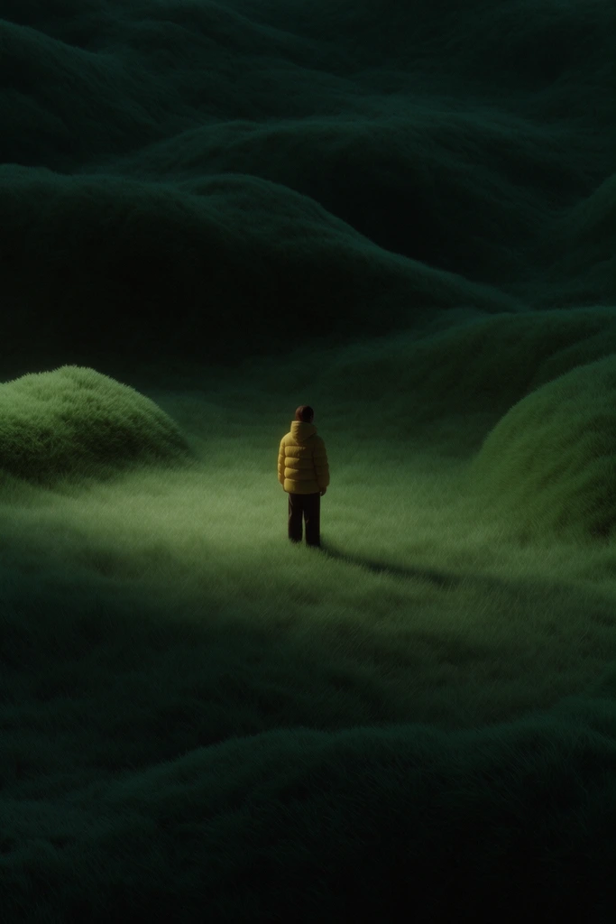Velvety Verdant Surrealism style AI image example 1