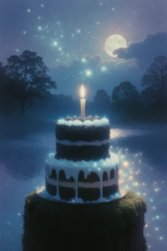 Ethereal Nocturnal Nostalgia style reference image — nocturnal silhouette