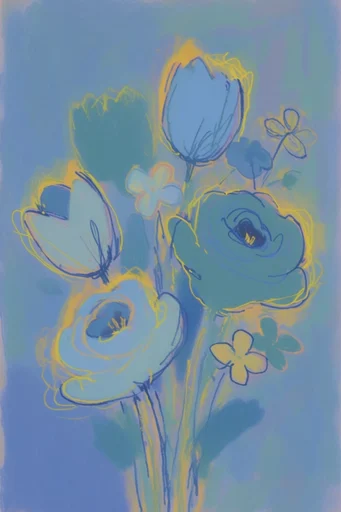 Ethereal Neon Fauvism style reference image — textured paper background