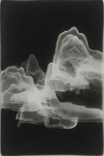 Ethereal Radiographic Noir style reference image — photogram art