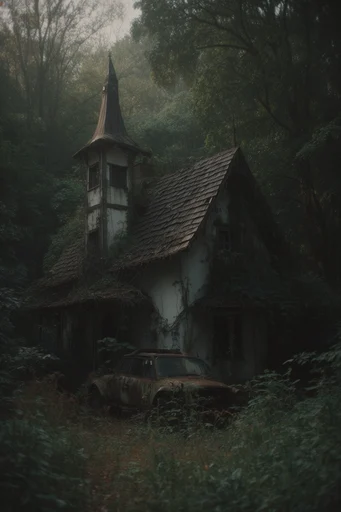 Ethereal Gothic Overgrowth style AI image example 4