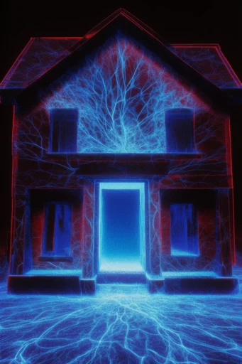 Nocturnal Esoteric Surrealism style reference image — retro-futuristic sci-fi