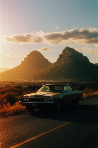 Amber Nostalgic Transit style reference image — golden hour lighting
