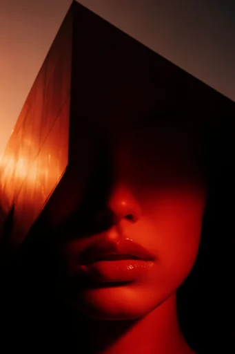 Crimson Noir Spectral style reference image — analog grain