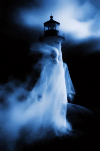 Ethereal Spectral Cyanotype style reference image — chiaroscuro