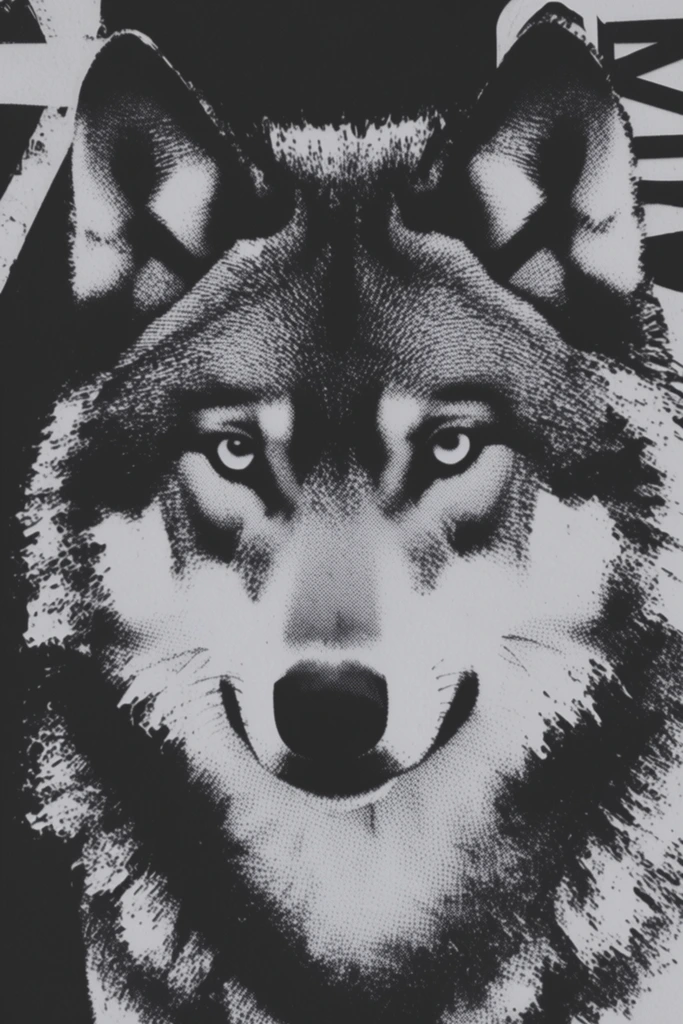 Monochrome Lo-Fi Brutalism style AI image example 3