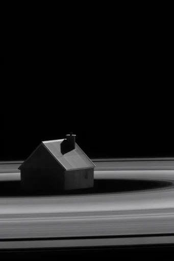Monochrome Algorithmic Void style AI image example 4