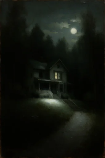 Atmospheric Gothic Tonalism style AI image example 4