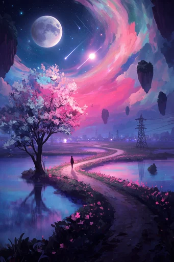Luminous Cosmic Dreamscape style AI image example 2