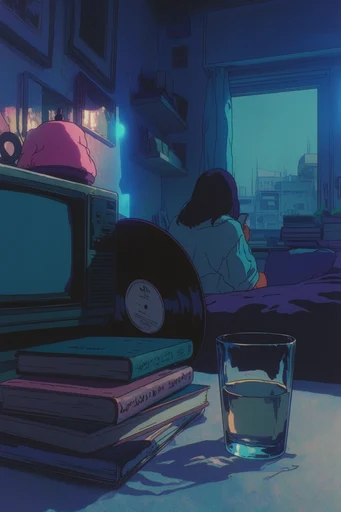 Analog Glitch Melancholy style reference image — CRT monitor aesthetic