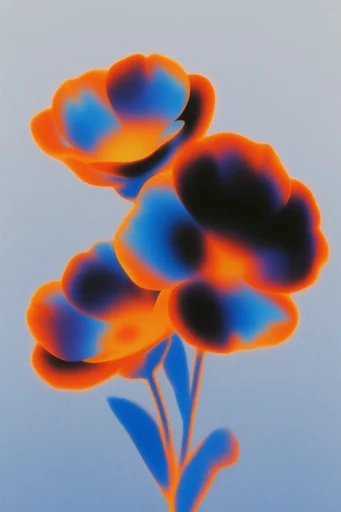 Radiant Thermographic Aura style reference image — risograph noise