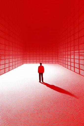 Crimson Noir Minimalism moodboard — generate AI images in this style