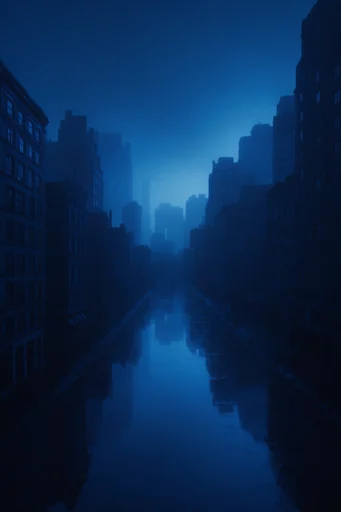 Monochromatic Abyssal Brutalism style reference image — glowing ethereal light