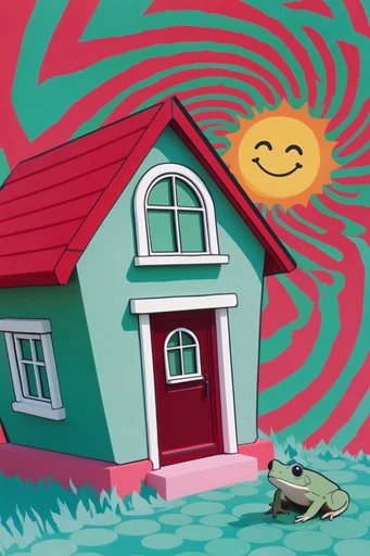 Graphic Surreal Pop style AI image example 4