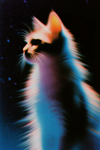 Ethereal Luminous Distortion style reference image — risograph airbrush aesthetic