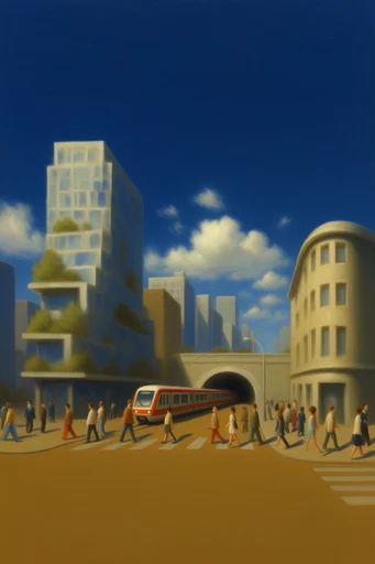 Velvet Surrealist Contrast style reference image — cobalt blue background