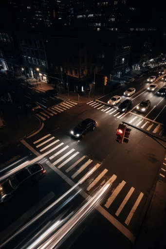 Nocturnal Urban Geometry style reference image — nocturnal urban grid