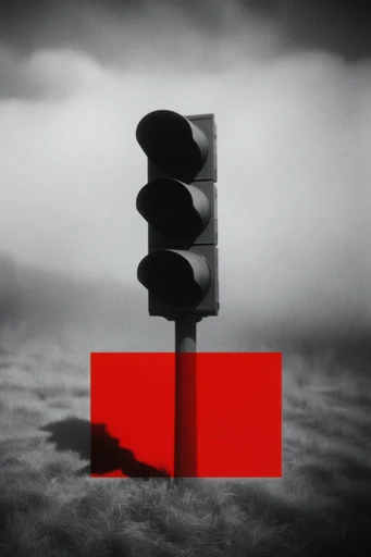 Redacted Coastal Noir style reference image — heavy fog