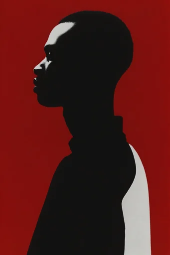 Crimson Noir Minimalism moodboard — generate AI images in this style