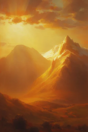 Amber Atmospheric Grandeur style reference image — golden hour lighting