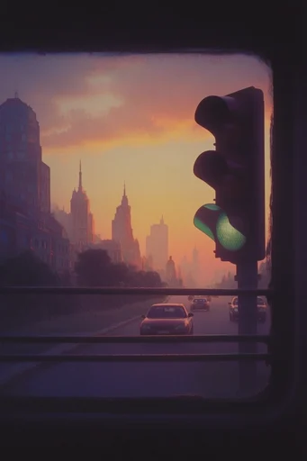 Luminous Twilight Nostalgia style reference image — painterly digital illustration