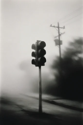 Atmospheric Monochrome Pictorialism style reference image — solitary silhouette