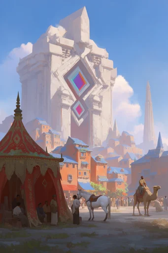 Grand Ethereal Fantasy style reference image — monumental fantasy architecture