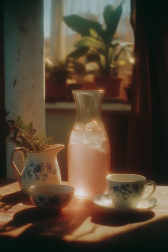 Ethereal Amber Nostalgia style reference image — amber haze