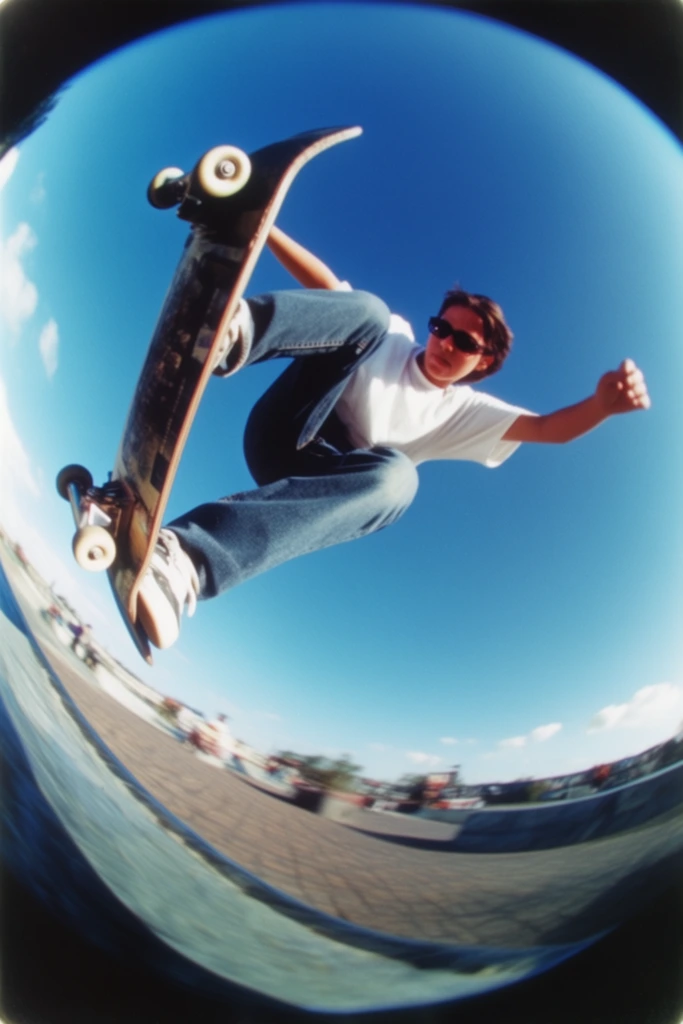 Dynamic Fisheye Streetwear style AI image example 1