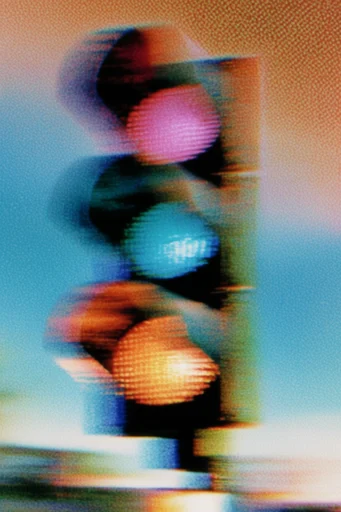 Corrupted Neon Dreamcore style reference image — data corruption