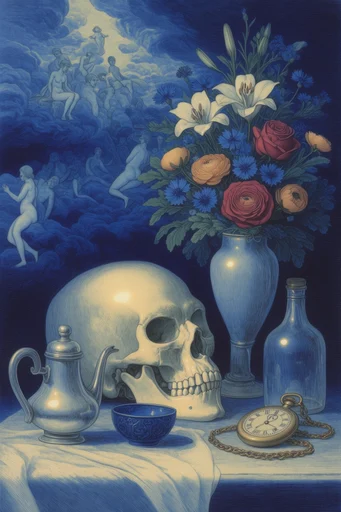 Oneiric Ink Surrealism style reference image — surreal twilight atmosphere
