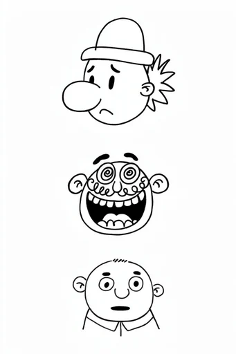 Playful Minimalist Ink style reference image — naive hand-drawn aesthetic