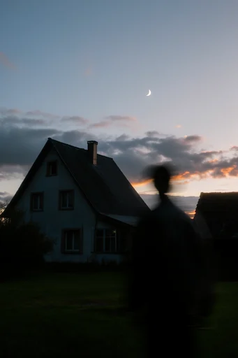 Cinematic Twilight Melancholy style reference image — motion blur