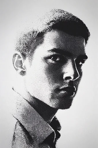 Raw Halftone Punk style reference image — dithered graphic