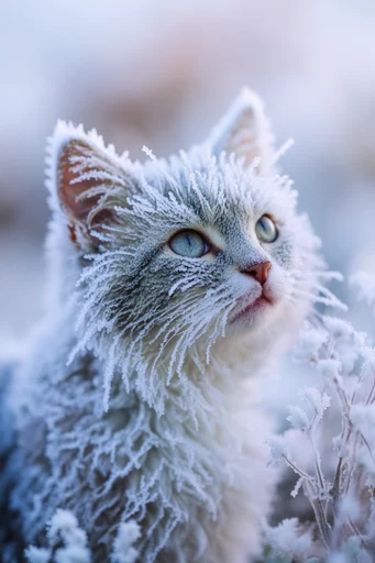 Ethereal Frost Botanical style reference image — icy blue palette