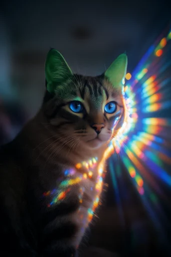 Prismatic Ethereal Glamour style reference image — rainbow lens flare